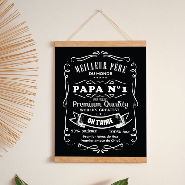 Affiche Portrait 30 x 40 cm Best Father Forever photo