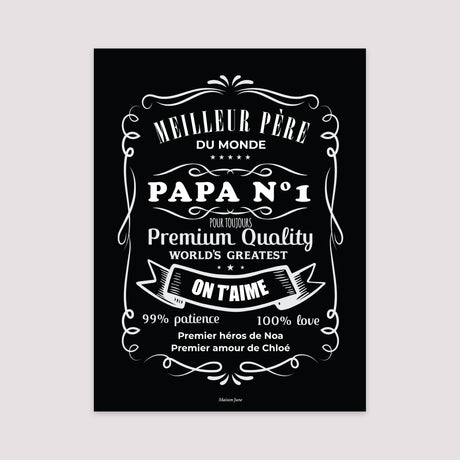 Affiche Portrait 30 x 40 cm Best Father Forever