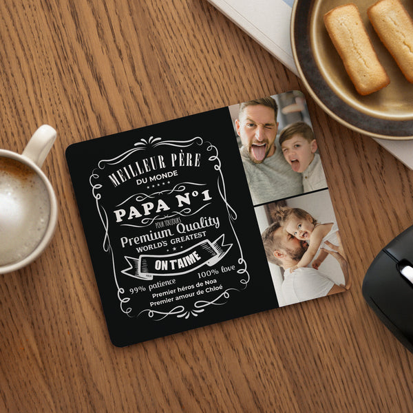 Tapis de souris Objets Rectangle Best Father Forever photo