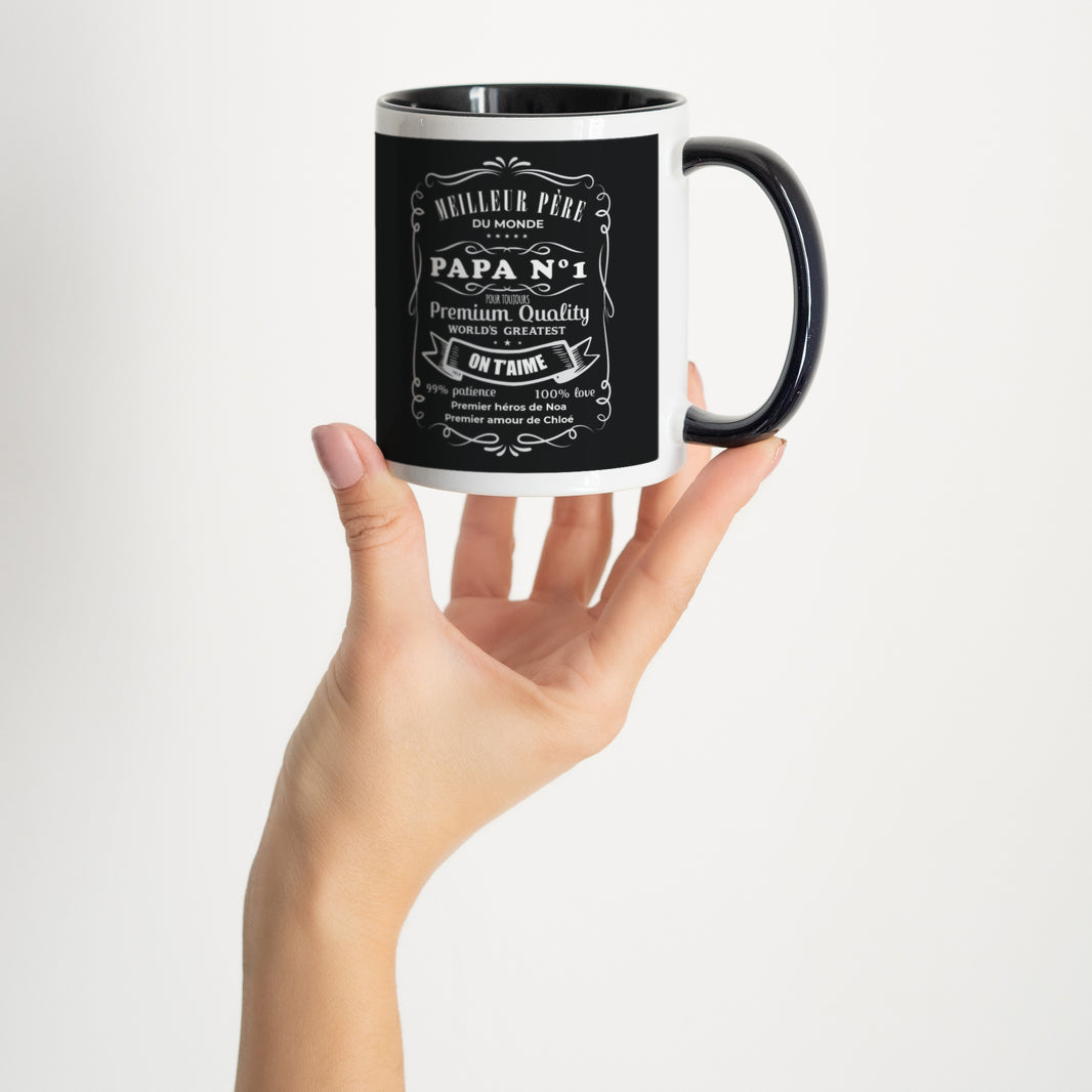 Mug Objets Noir Best Father Forever photo N° 2