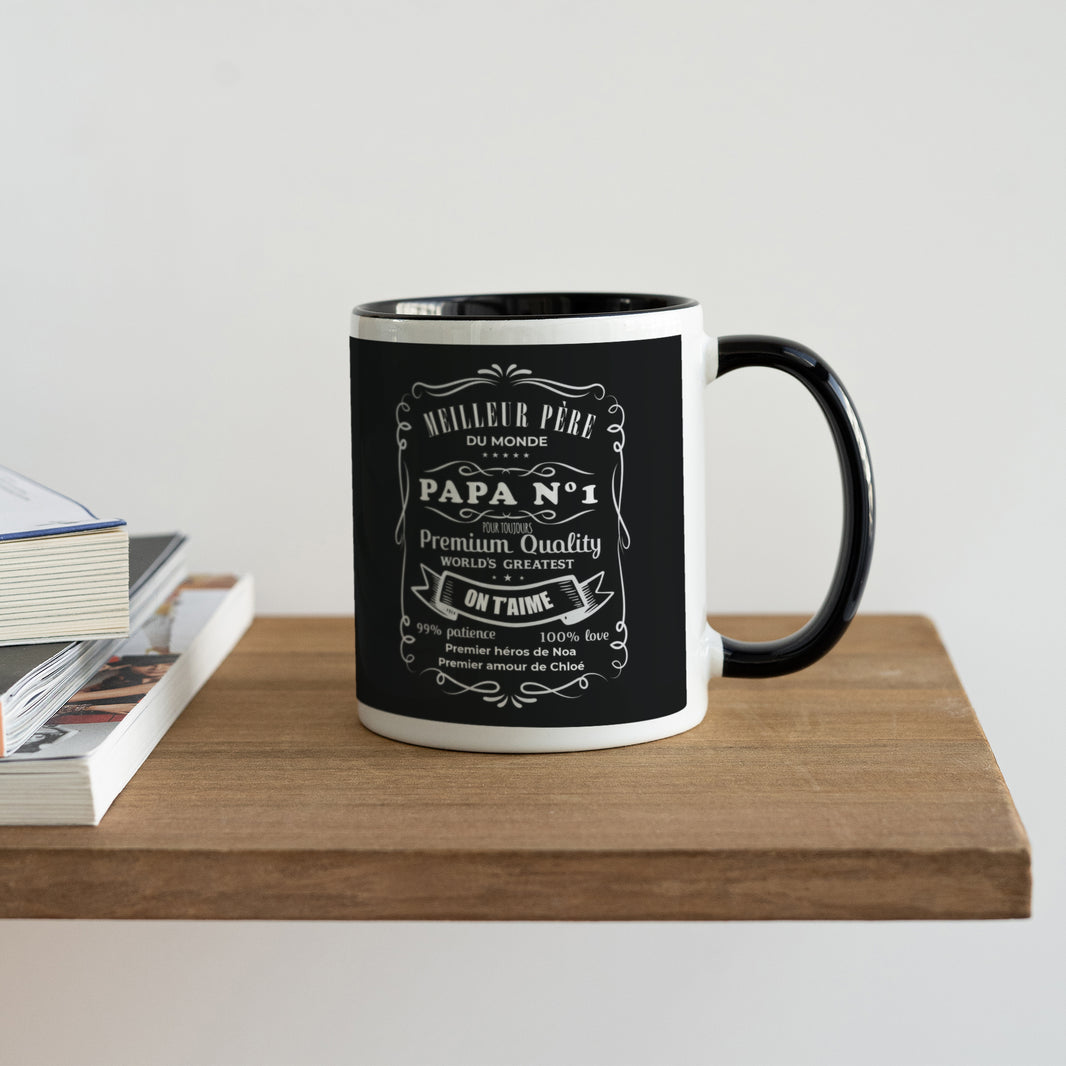 Mug Objets Noir Best Father Forever photo N° 4