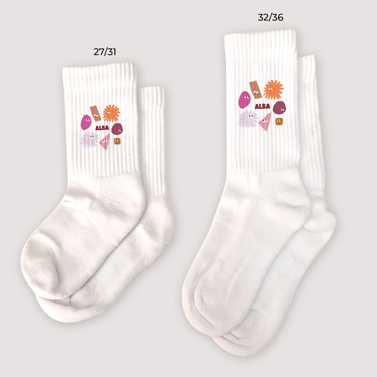 Chaussettes enfant Blanches Les zigotos roses photo N° 1