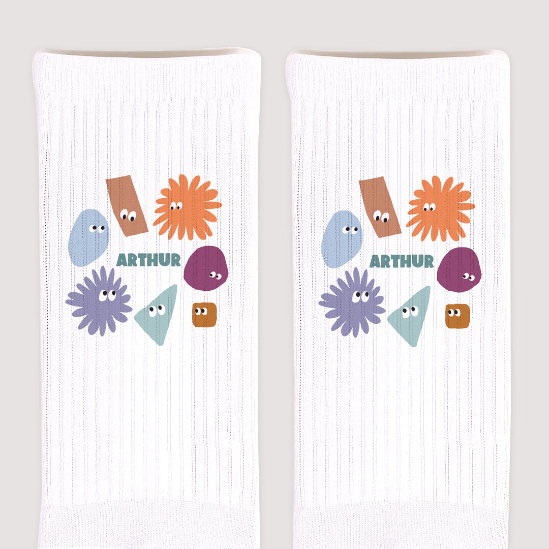 Chaussettes enfant Blanches Les zigotos bleus photo N° 3