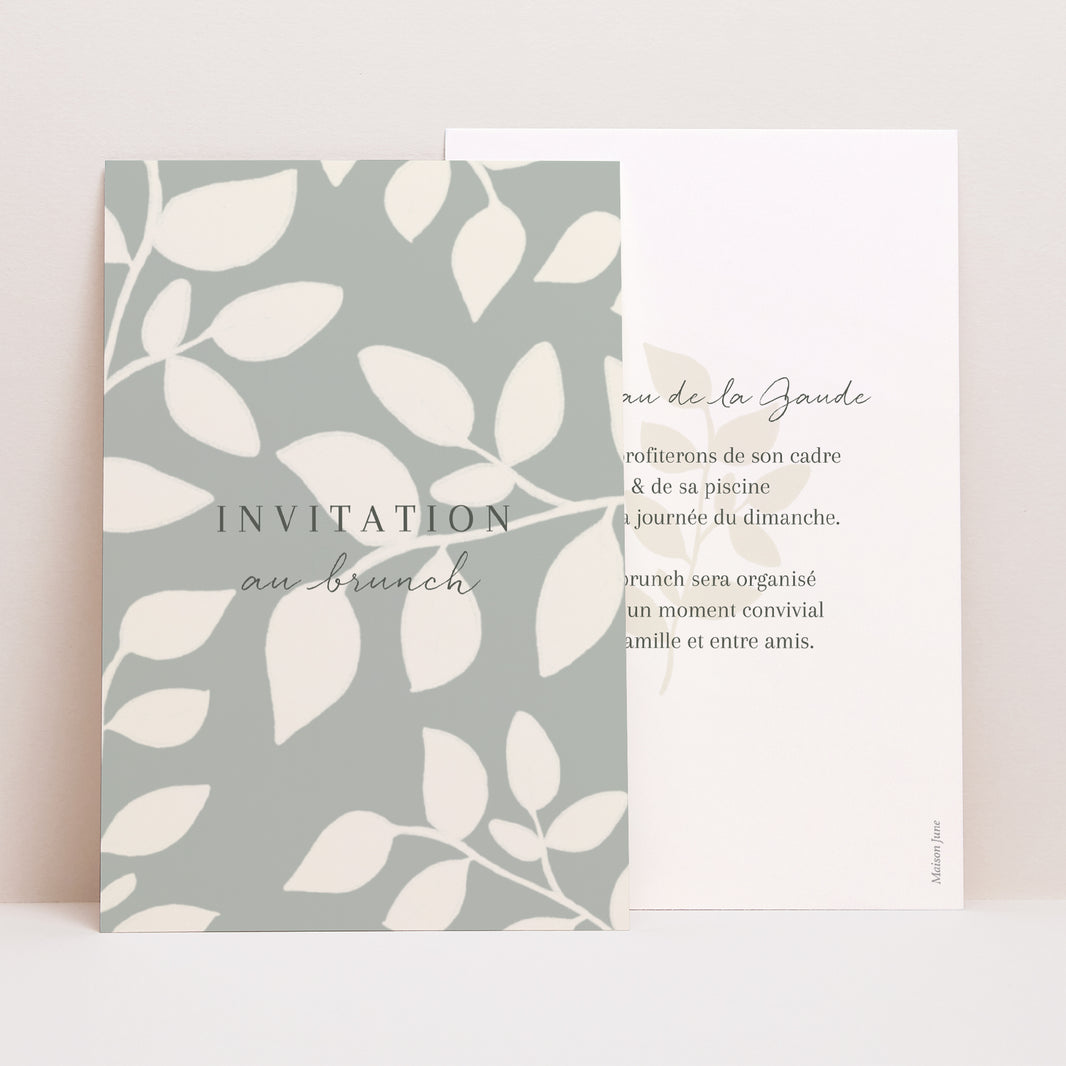 Invitations Mariage Portrait Douceur romantique photo N° 1