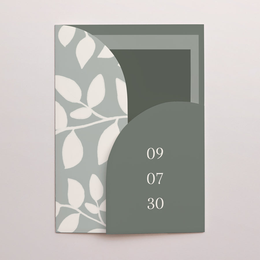 Faire-part Mariage Pochette 2 cartes Douceur romantique photo
