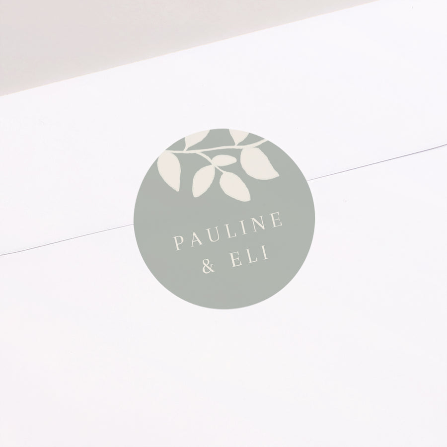 Sticker Mariage Rond Douceur romantique photo