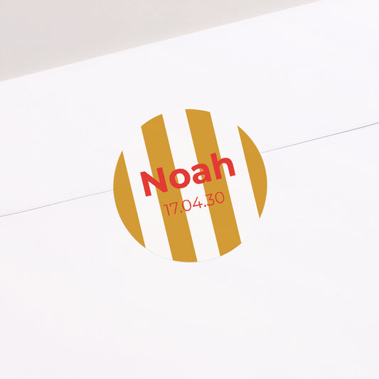 Sticker Naissance Rond Pouppy photo