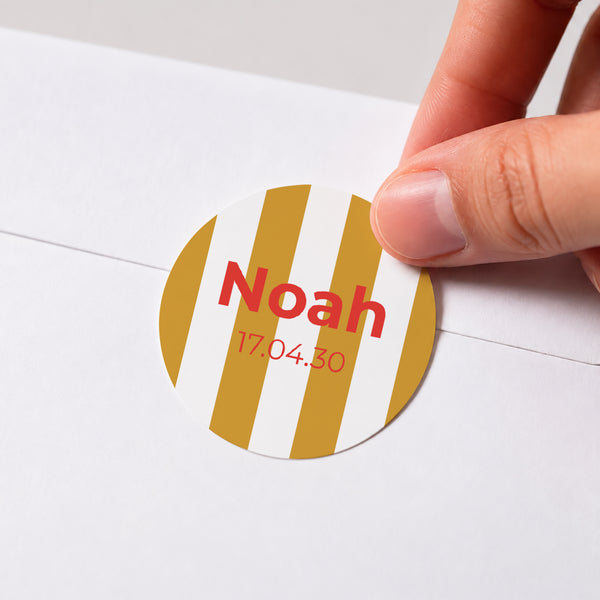 Sticker Naissance Rond Pouppy photo
