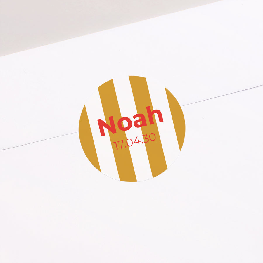 Sticker Naissance Rond Pouppy photo