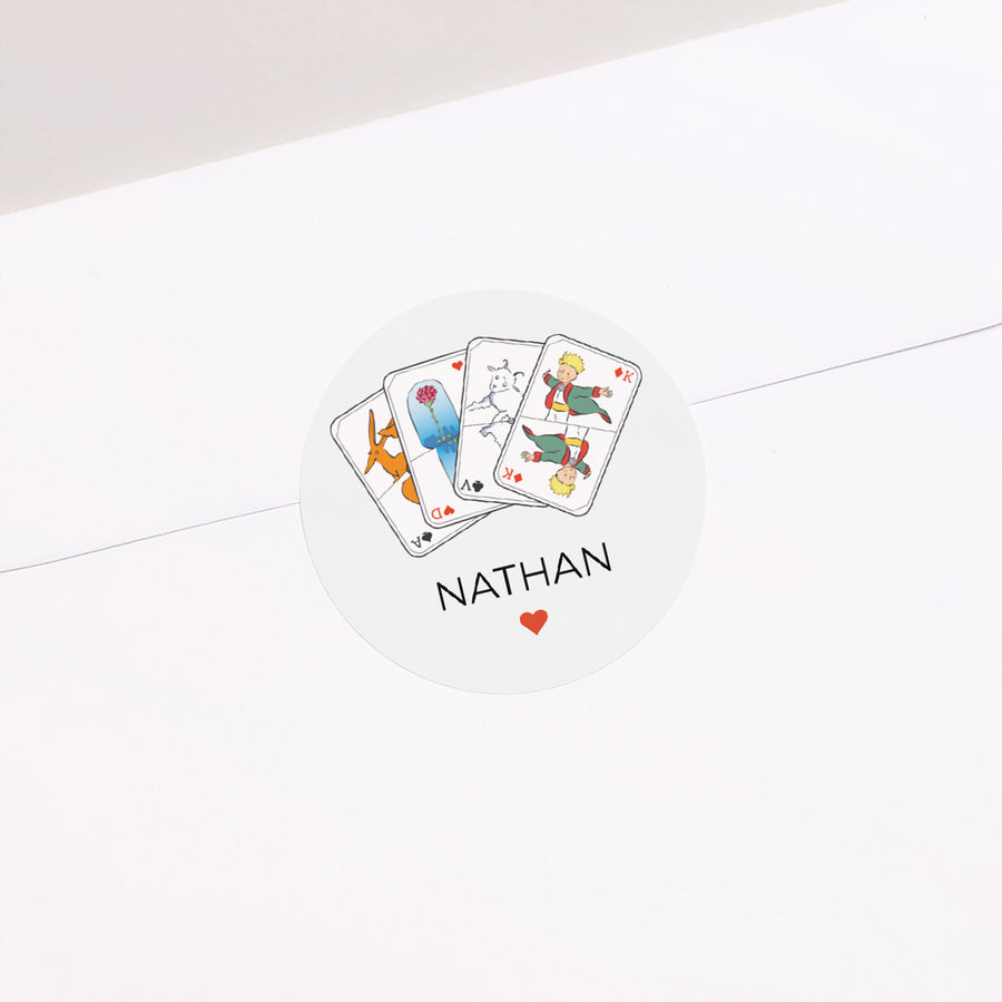 Sticker Naissance Rond L'As de notre cœur photo