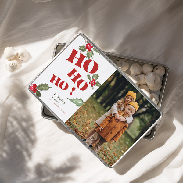Boite métallique Fin d'année Rectangle Esprit de Noël photo