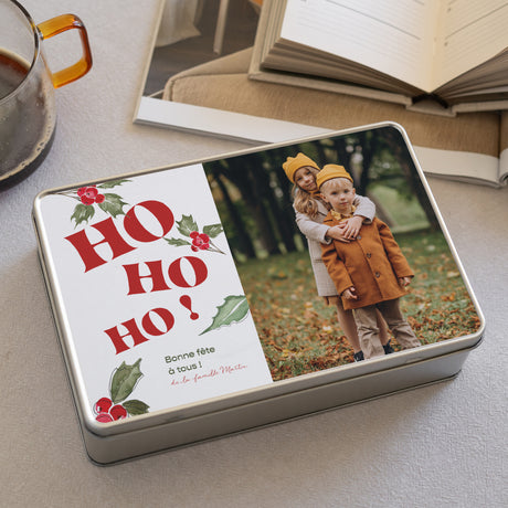 Boite métallique Fin d'année Rectangle Esprit de Noël