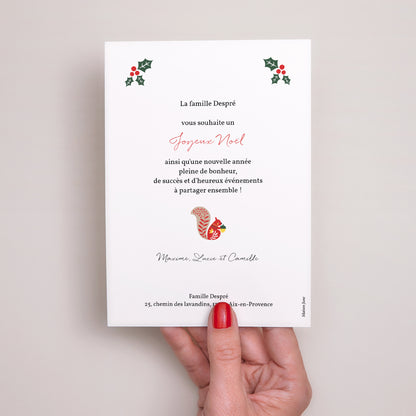 Carte de Noel Fin d'année Portrait Ho ho ho rouge photo N° 3