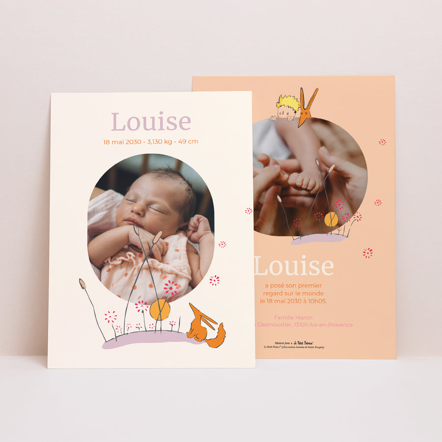 Faire-part Naissance Portrait Planète enchantée photo