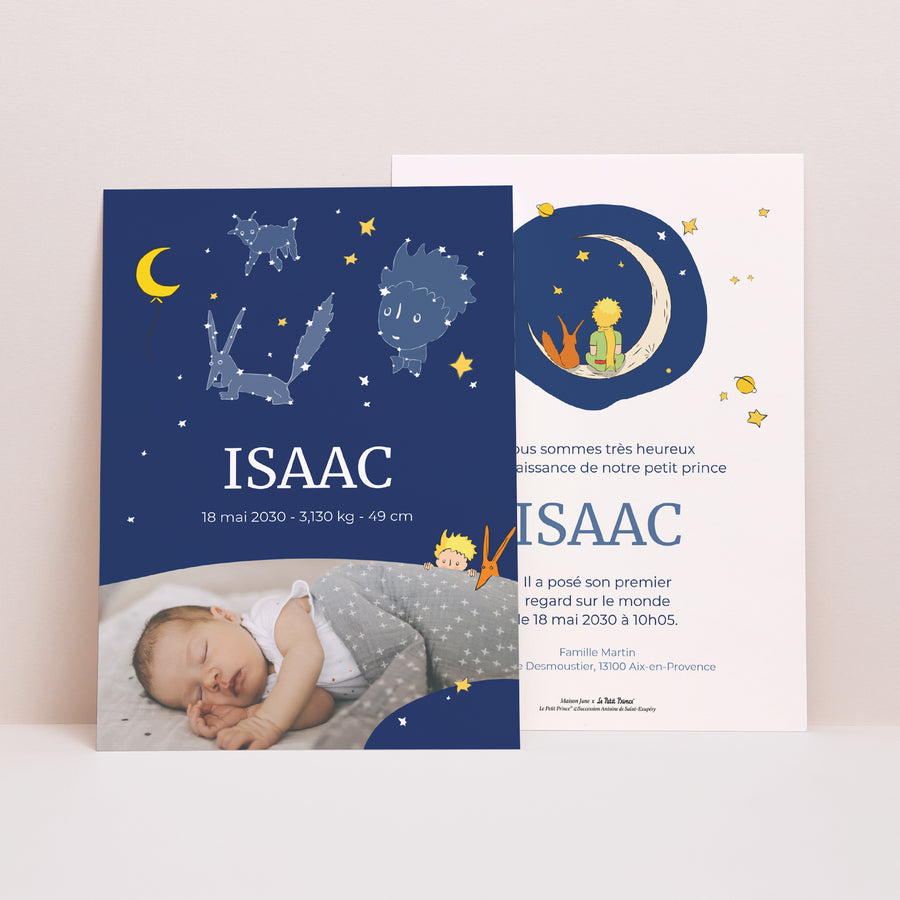 Faire-part Naissance Portrait Constellation photo