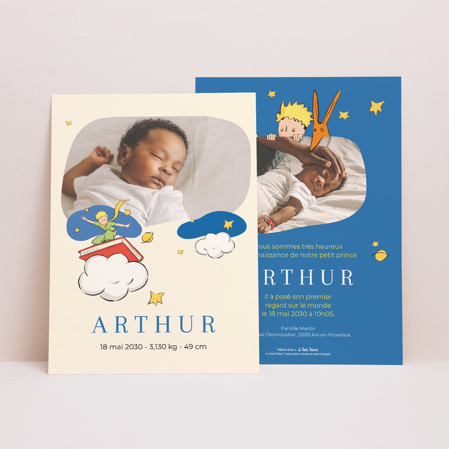 Faire-part Naissance Portrait Histoire dans les nuages photo