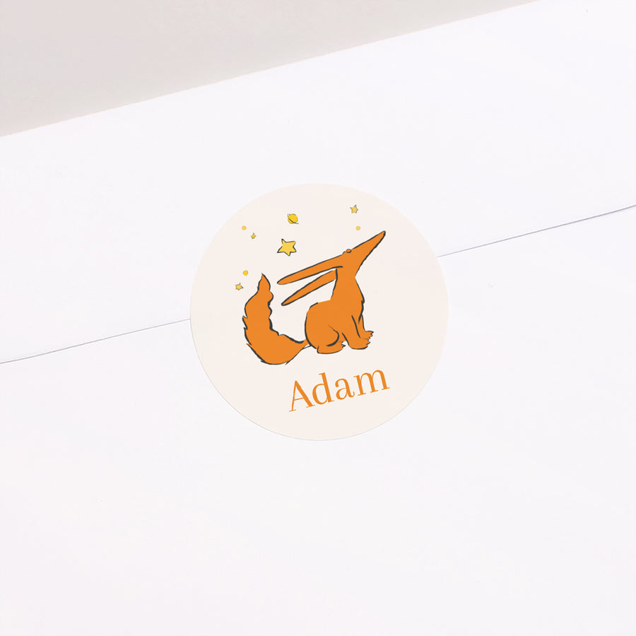 Sticker Naissance Rond Le renard photo