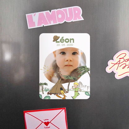 Faire-part Naissance Lot de 8, magnétique, rectangle coins arrondis L'escapade II photo N° 4