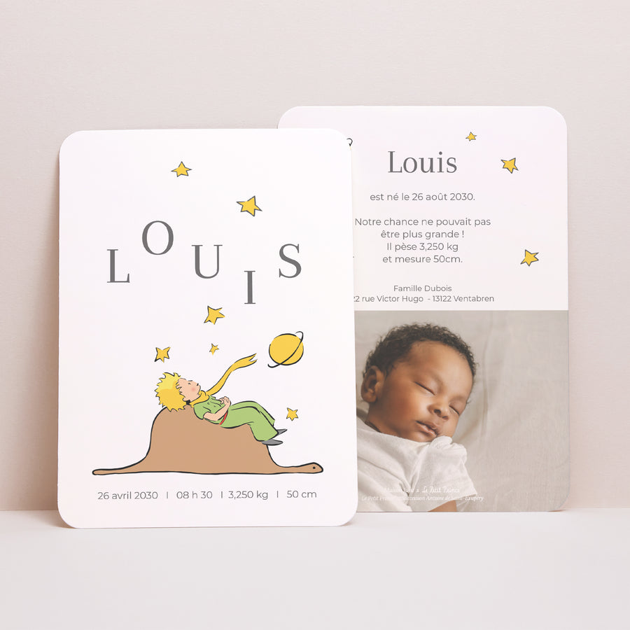 Faire-part Naissance Portrait, bords arrondis Cosmo photo