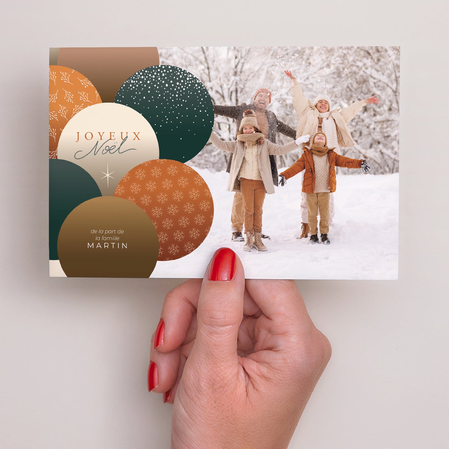 Carte de Noel Fin d'année Paysage Cercles hivernaux photo N° 3