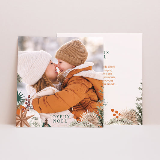 Carte de voeux Fin d'année Carré Cadran de noël photo