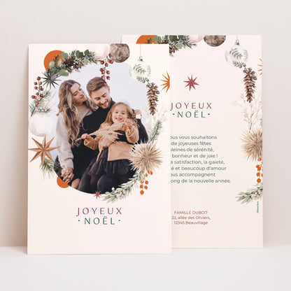 Carte de Noel Fin d'année Portrait Portrait en fête photo N° 1