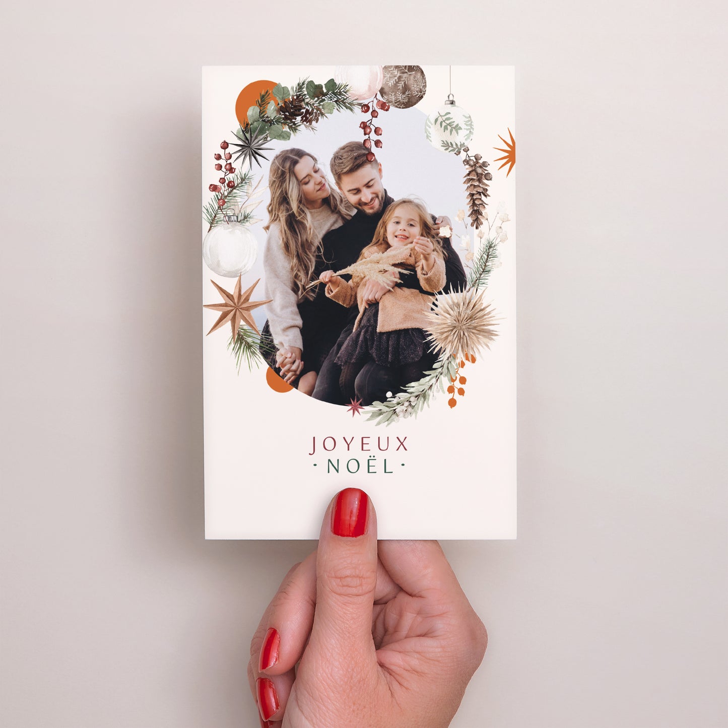 Carte de Noel Fin d'année Portrait Portrait en fête photo N° 2