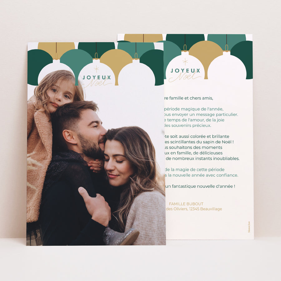Carte de voeux Fin d'année Portrait Splendeurs de Noël photo