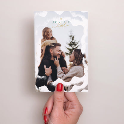 Carte de Noel Fin d'année Portrait Éclats de neige photo N° 2
