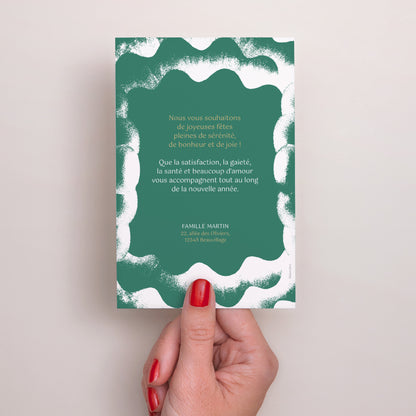 Carte de Noel Fin d'année Portrait Éclats de neige photo N° 3