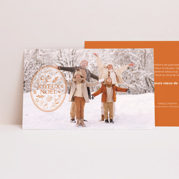 Carte de Noel Fin d'année Paysage L'emblème photo