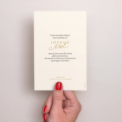 Carte de Noel Fin d'année Portrait Neige dorée II photo N° 3