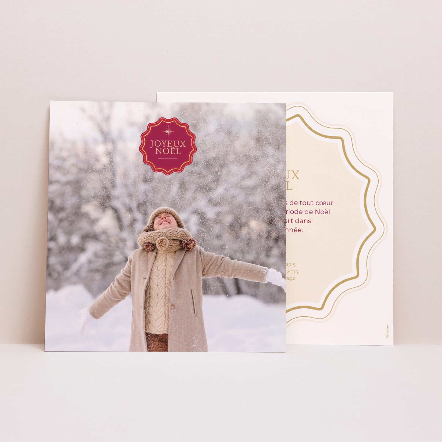 Carte de Noel Fin d'année Carré Symbolique de Noël photo N° 1