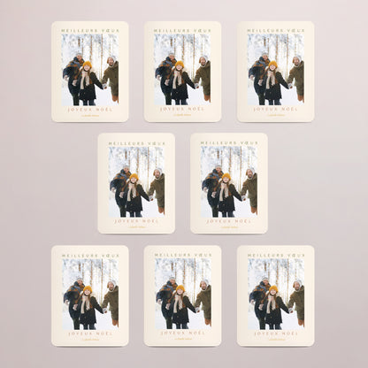Carte de Noel Fin d'année Lot de 8, magnétique, rectangle coins arrondis Dakota photo N° 3