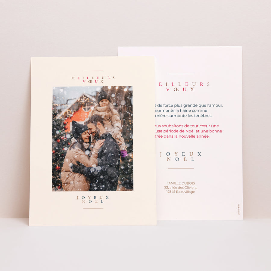 Carte de voeux Fin d'année Portrait Nebraska photo