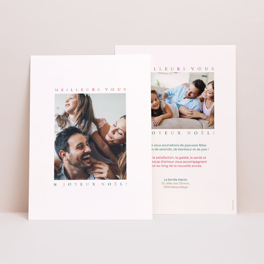 Carte de Noel Fin d'année Portrait Michigan photo