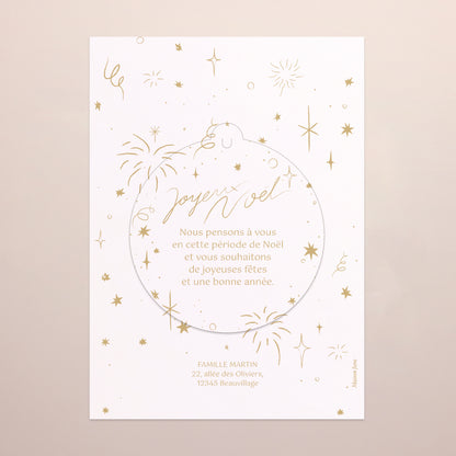 Carte de Noel Fin d'année Détachable Vœux festifs photo N° 3