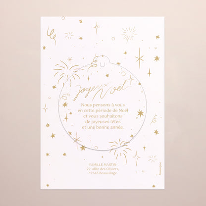 Carte de voeux Fin d'année Détachable Vœux festifs photo N° 3