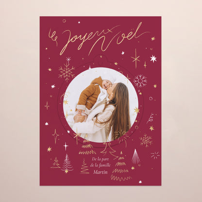 Carte de Noel Fin d'année Détachable Rayonnement de Noël photo N° 2