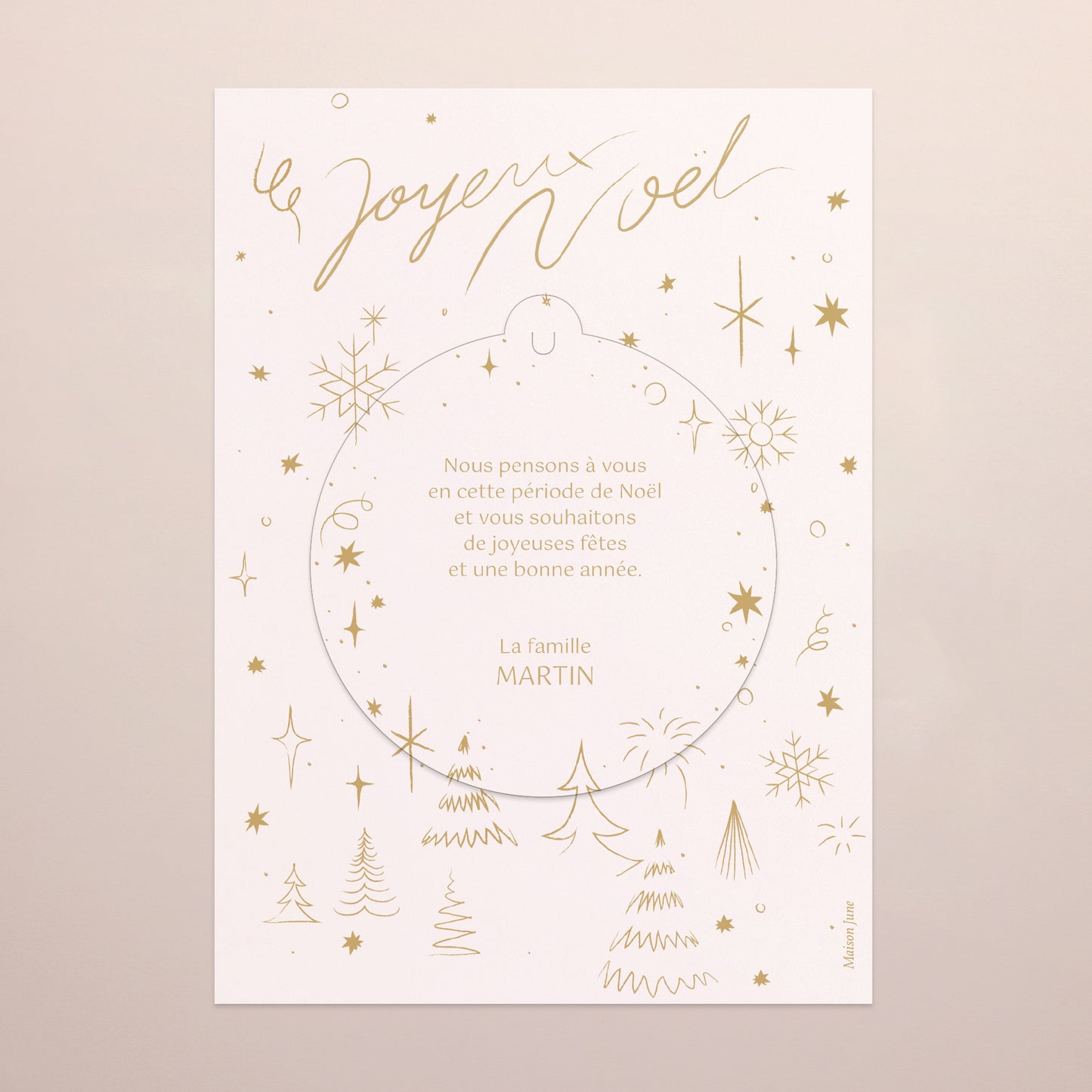 Carte de Noel Fin d'année Détachable Rayonnement de Noël II photo N° 3