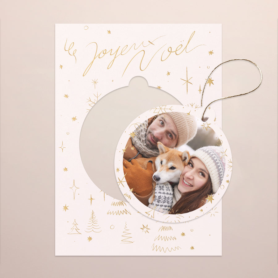 Carte de voeux Fin d'année Détachable Rayonnement de Noël II photo