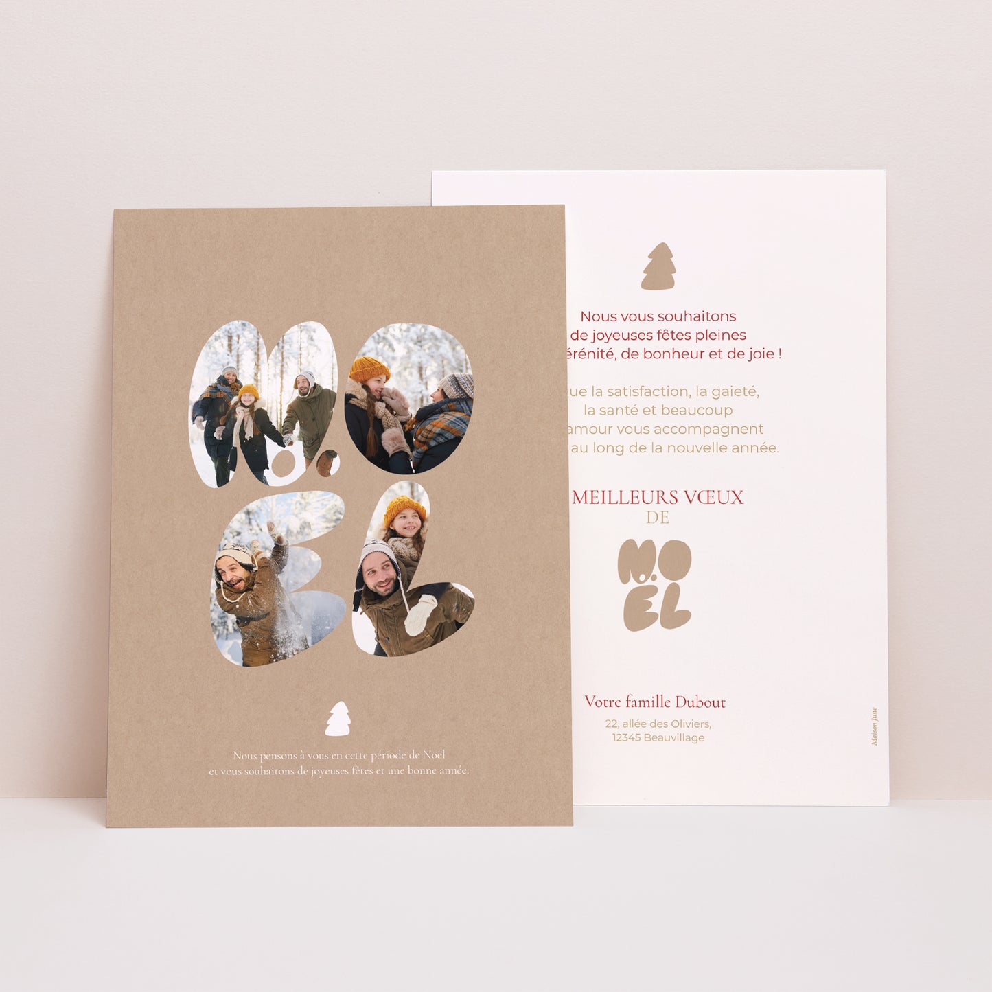 Carte de Noel Fin d'année Portrait Montana photo N° 1