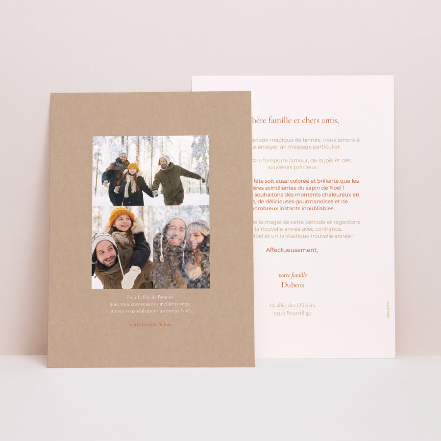 Carte de Noel Fin d'année Portrait Ontario photo