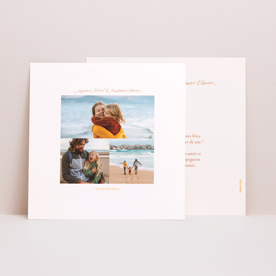 Carte de Noel Fin d'année Simple carré Denver photo