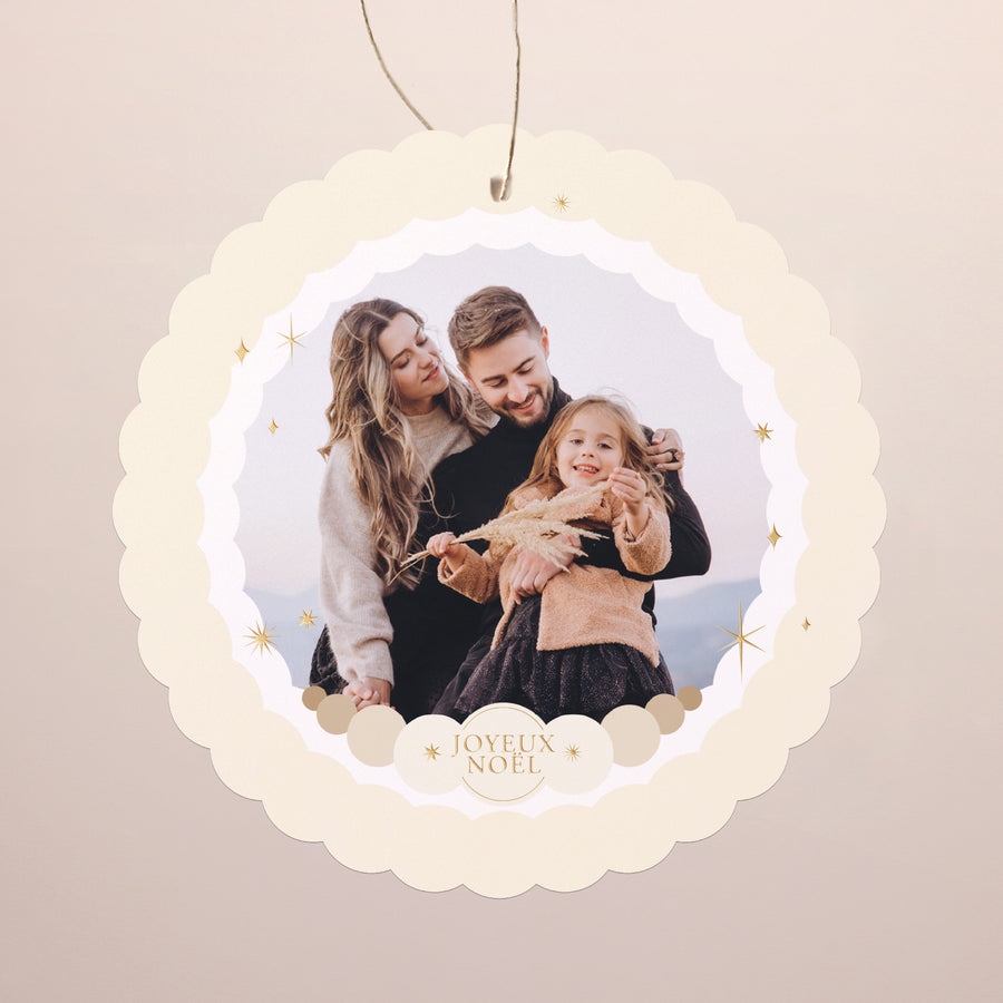 Carte de Noel Fin d'année À suspendre Douceur hivernale photo