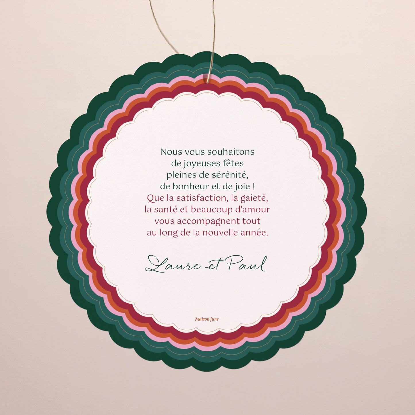 Carte de Noel Fin d'année À suspendre Lueur de Noël photo N° 2