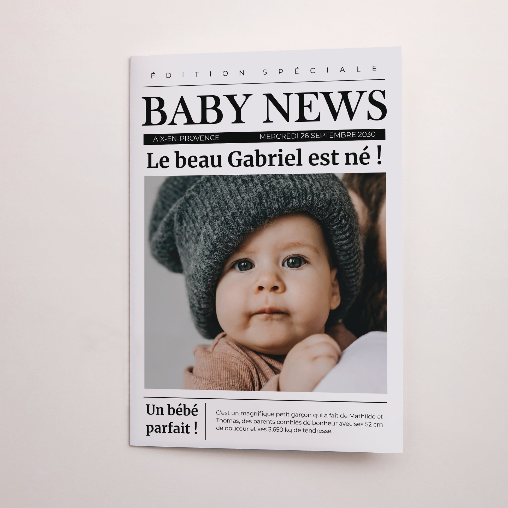 Faire part Naissance Journal Baby News – Maison June