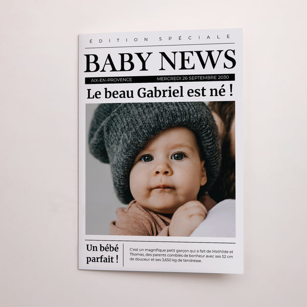 Faire-part Naissance Journal Baby News photo