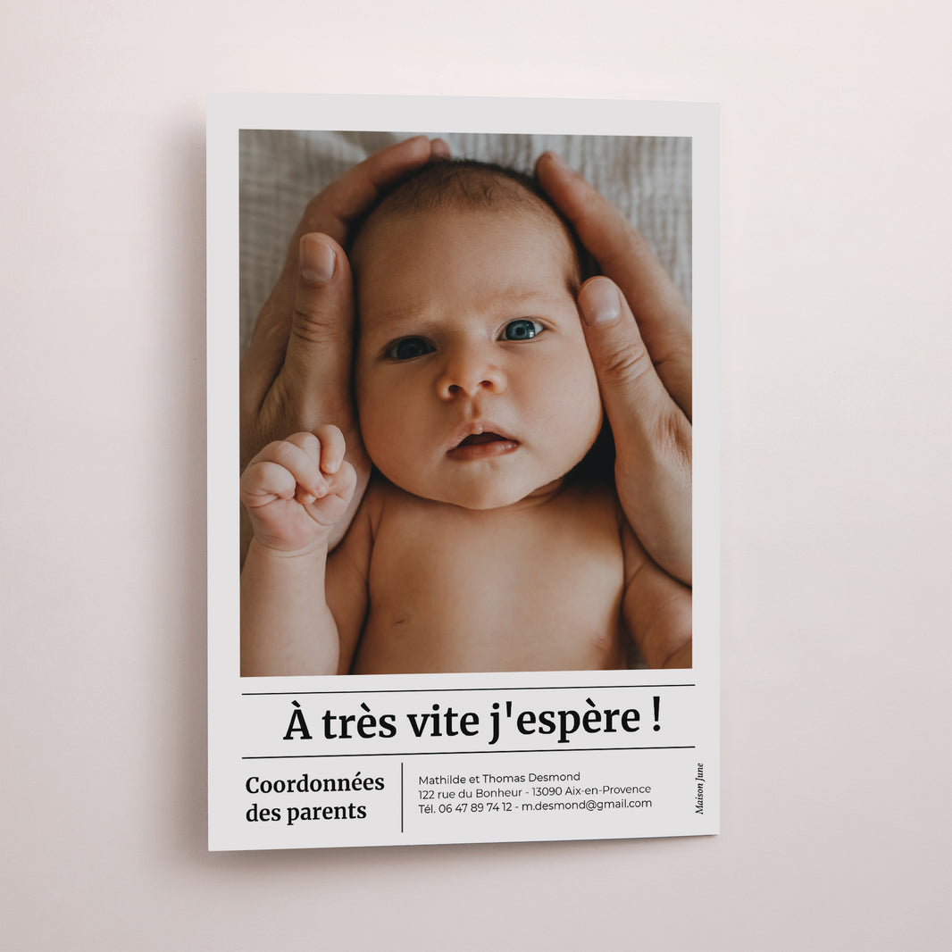 Faire-part Naissance Journal Baby News photo N° 3