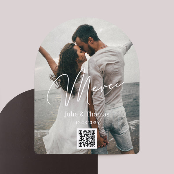Remerciements Mariage Lot de 8, magnétique, arche Love you III photo
